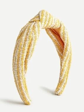 NWT J. Crew Yellow  Knot Tweed Headband